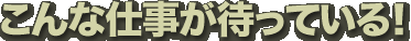 こんな仕事が待っている!