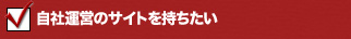 自社運営のサイトを持ちたい